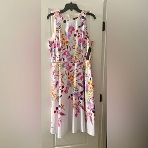 Tahari Floral Midi Dress - Multicolor